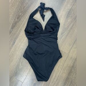 NWT Cupshe Black Halter One-Piece Swimsuit
